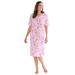 Plus Size Women's Print Sleepshirt by Dreams & Co. in Pink Spring Dog (Size 1X/2X) Nightgown