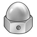 1 pc Zoro Select Cap Nut #10-32 18-8 Stainless Steel Plain 13/32 in H 20 PK