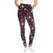 Plus Size Women's Stretch Cotton Printed Legging by Woman Within in Black Multi Florals (Size 2X)