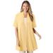 Plus Size Women's Lightweight Open Front Cardigan by Woman Within in Banana (Size L) Sweater