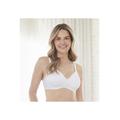 Plus Size Women's Bestform 5006248 Striped Wireless Cotton Bra With Lightly-Lined Cups by Bestform in White (Size 36 A)