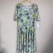 Lularoe Dresses | Lularoe Nicole Floral Pattern Swing Dress Women Xl Flowy Loose Relaxed Fit Beach | Color: Green/Yellow | Size: Xl