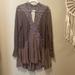 Free People Dresses | Free People Taupe Lace Tunic Dress | Color: Gray/Tan | Size: M