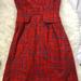 Anthropologie Dresses | Anthropologie Size 0 Tabitha Crosshatch Dress Strapless Red Blue A Line | Color: Blue/Red | Size: 0