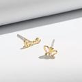 Madewell Jewelry | Madewell Delicate Collection Demi-Fine 14k Plated Love Stud Earrings Ne574 | Color: Gold | Size: Os