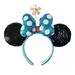 Disney Accessories | Flower Minnie Ear Headband | Color: Black/Blue | Size: Osg