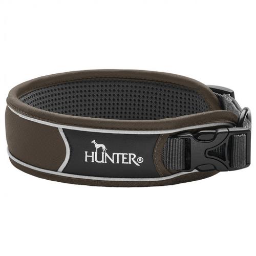 Hunter – Collar Divo – Hundehalsband Gr Halsumfang 25 – 35 cm – Breite 4,0 cm braun/grau
