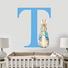Peter Rabbit Wall Sticker - Personalised Letter - Official Peter Rabbit Wall Art (White Letter, 90cm Height)