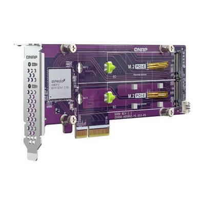 QNAP Dual M.2 22110 / 2280 PCIe Gen3 x4 NVMe SSD E...