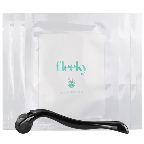 Fleeky - Collagen Sheet Mask mit 540 Needle Dermaroller Tuchmasken