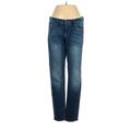 Lucky Brand Jeans - Low Rise Straight Leg Boyfriend: Blue Bottoms - Women's Size 4 - Dark Wash