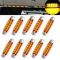 Enquêter de gabarit latéral pour camion remorque camion bateau camionnettes ambre 12 LED 10X