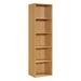 Hodedah 12 x 16 x 60 Inch 5 Shelf Bookcase and Office Organizer, Beech Finish - 37