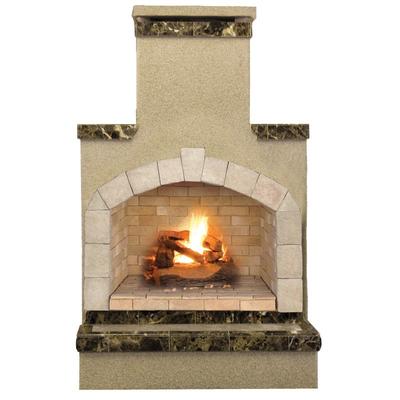 48 in. Tile and Stucco Propane Gas Outdoor Fireplace