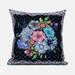 Amrita Sen Flowers Faux Suede Accent Pillow Zip