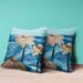 Amrita Sen Hawaii Floral Oil Duo Indoor Outdoor Pillow