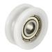 0.8mm Deep Metal V Groove Guide Bearing Pulley Rail Ball Wheel 4x15x6mm - White,Sliver