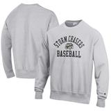 Men's Champion Gray Omaha Storm Chasers Baseball Reverse Weave Pullover Sweatshirt