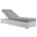 Modway Convene Outdoor Patio Chaise in Light Gray Gray