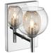 Auge by Z-Lite Chrome 1 Light Wall Sconce