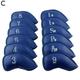 12 Pcs Club Protector PU Leather Headcover Golf Iron High Head Covers NEW I1W7