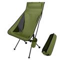 TOPCHANCES Ultralight High Back Folding Camping Chairs with Armrest Upgrade Aluminum Alloy Bracket Portable Lightweight Outdoors Camping Chair with Carry Bag 1 Pack