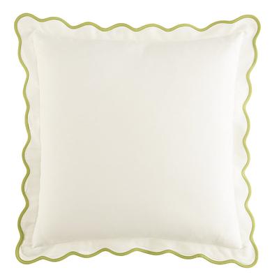 Scalloped Outdoor Pillow Cover - Navy/White - 20