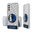 Dallas Mavericks Personalized Tilt Design Galaxy Clear Case