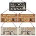 NUOLUX Sign Pet Welcome Wood Door Cat Wooden Love Dogs Signs Front Board Hanging Decoration House You Is Need Lover All Shop