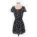 Forever 21 Casual Dress - Mini: Black Floral Dresses - Women's Size Small