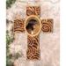 Designocracy Jesus Inspirational Wooden Modern Cross Gold 9Ã—12