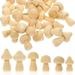 30pcs DIY Simulated Mushroom Ornaments Wooden Mushroom Decors Graffiti Mushrooms