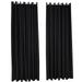 2pcs Decorative Curtain Fashion Blackout Curtain Stylish Window Curtain for Home Living Room Bedroom - Black (160x132cm Perfora