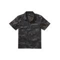 Langarmhemd BRANDIT "Brandit Herren Short Sleeves US Shirt" Gr. XXL, US-Größen, grün (darkcamo) Herren Hemden Oberhemden