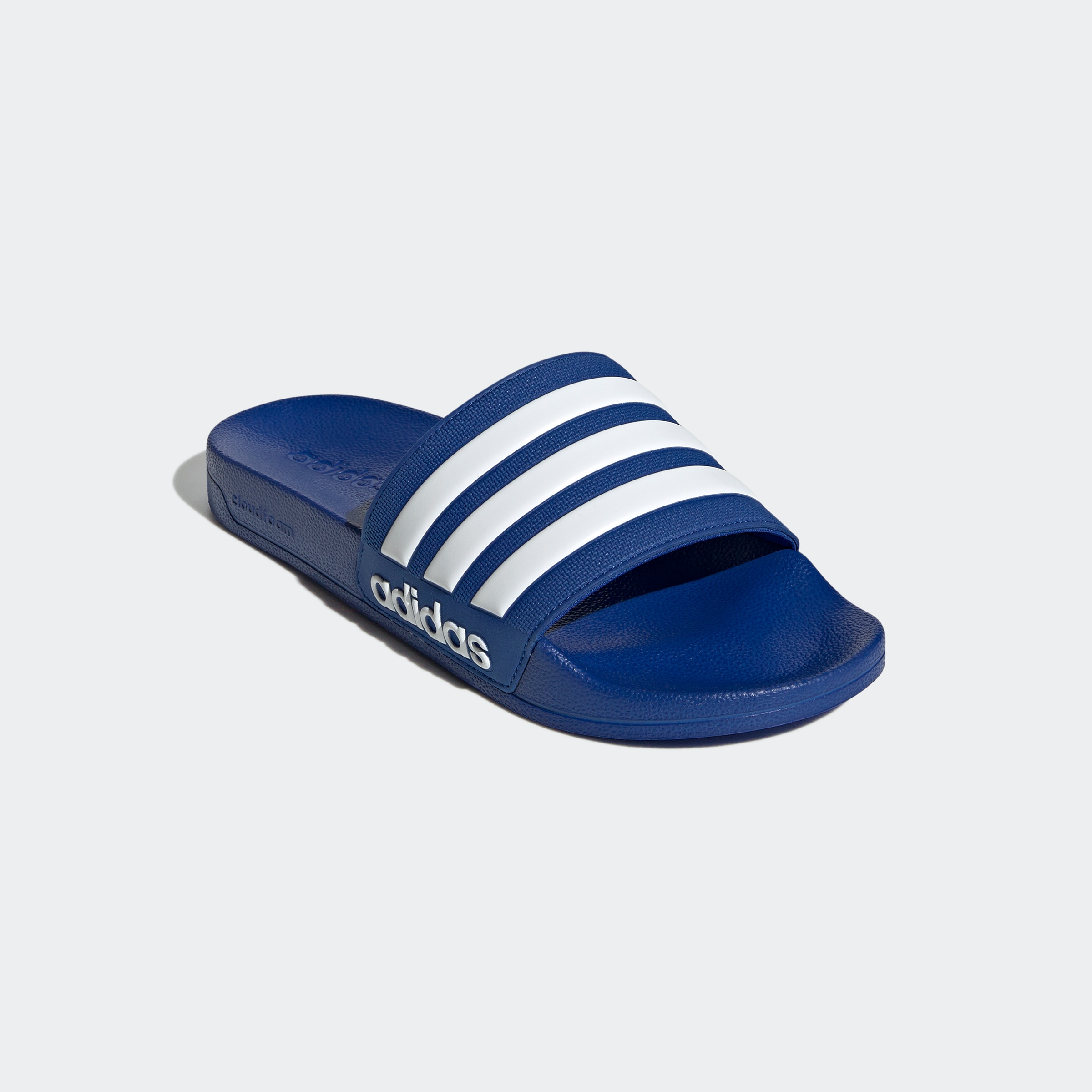 Badesandale ADIDAS SPORTSWEAR "SHOWER ADILETTE", Herren, Gr. 42, blau (royal blau, cloud weiß, royal blau), Synthetik, Schuhe, Badelatschen