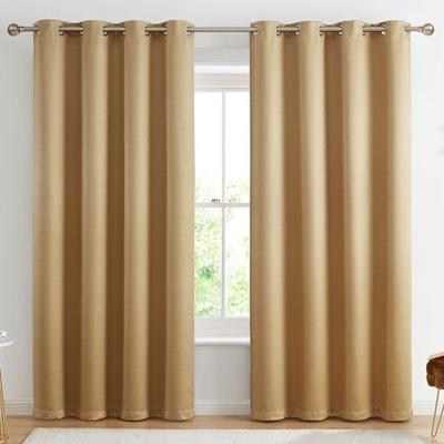 Woodbury Wide Grommet Curtain Pair, 104 x 84, Gold