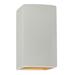 Justice Design Group 1 - Bulb 13.5" H Integrated LED Outdoor Flush Mount Ceramic in White/Yellow | 13.5 H x 7.25 W x 4 D in | Wayfair