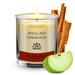 Apple & Cinnamon Soy Wax Candle 10oz - Luxury Natural Ingredients - Handmade In The Usa By Relaxcation Soy, in Black/White | Wayfair