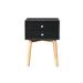 URKNO 2 - Drawer Nightstand in Black Wood in Black/Brown | 24 H x 15.7 W x 15.7 D in | Wayfair D0102HPUVJW