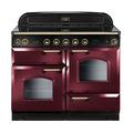 Rangemaster Classic Deluxe Range Cooker - Freestanding - CDL110EICY/B - Cranberry / Brass