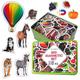 Magdum 110 Zoo + BAUERNHOFTIERE + Obst + GEMÜSE + Transport Foto Magnete Kinder für magnettafel - Magnet Spielzeug Kinder - Kühlschrankmagnete Kinder -Spielzeug ab 3 Jahre - Lernspiele ab 3 Jahre