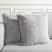 Willa Arlo™ Interiors Pecoraro Faux Fur Throw Square Pillow Cover & Insert Polyester/Polyfill/Faux Fur in Gray | 17 H x 17 W x 2 D in | Wayfair