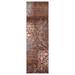 Brown 120 x 120 x 0.31 in Area Rug - Williston Forge Rust & Gray Franciso Damask Distressed Stain Resistant Rug | 120 H x 120 W x 0.31 D in | Wayfair