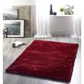 Lord of Rugs Silky Shimmer Dazzle Shaggy Rug for Luxurious Home Decor Living Room Bedroom Carpet Sumptuous Soft Fluffy Shiny Rug Red Small 80x150 (2'6"x5')