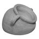 gartendekoparadies.de Solid flower pot amphora round plant trough plant pot, height 20 cm, width 33 cm, Ø opening 17 cm, 3 litres, color gray, weight 11 kg, made of cast stone, frost-proof