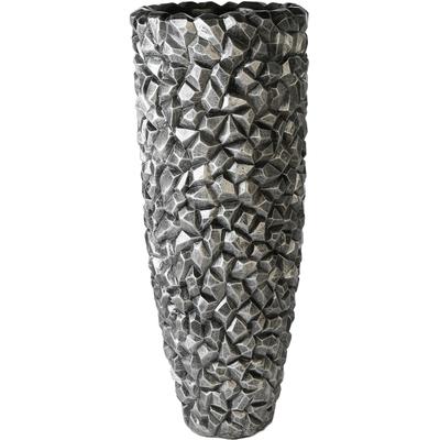 Übertopf CASABLANCA BY GILDE "Gravity, graphit", grau (graphit), B:37cm H:95cm T:37cm, Fiberglas, Pflanzgefäße, grau, Fiberglas Image
