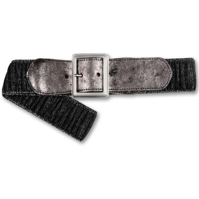Stretchgürtel BERND GÖTZ, Damen, Gr. 85, schwarz, Kunstfaser, Glitzer, unifarben, feminin,modisch,elegant, Gürtel, mit Metallic-Look Image