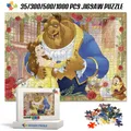 Puzzle Dessin Animé Disney La Belle et la Bête Tangram Anime Jouets pour Enfants Cadeaux de Noël