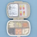 Petite boîte à pilules en paille de blé avec anneau scellé boîte à médicaments boîte à pilules de