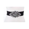 Ceinture large incrustée de strass pour femmes marque de luxe à la mode ceinture de styliste avec